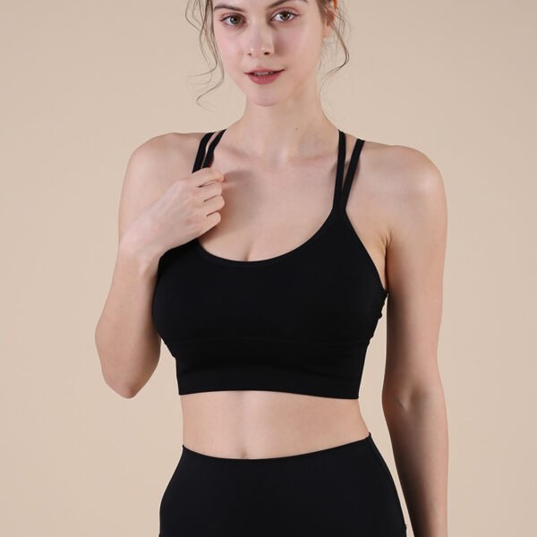 Seamless Sports Halter Bra with Multi-Strap Back Design FYW001 – Bild 6