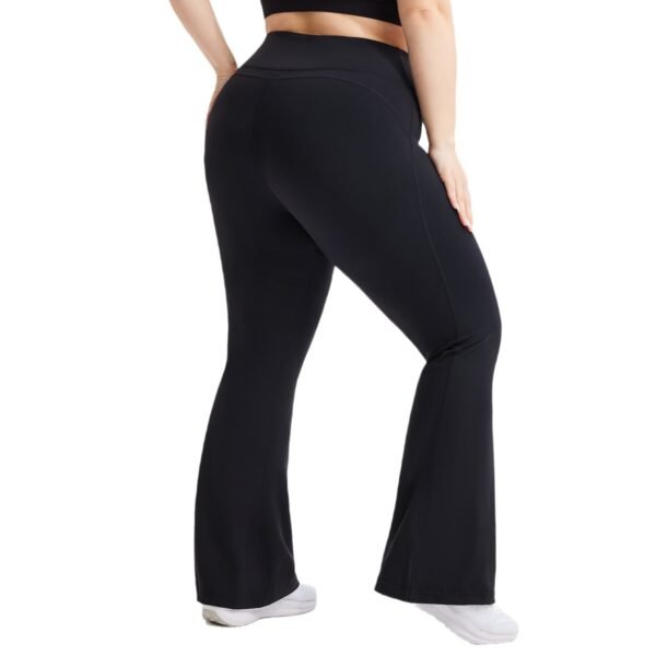⁦Seamless Plus-Size Yoga Wide-Leg Pants CJX001⁩ - الصورة ⁦4⁩