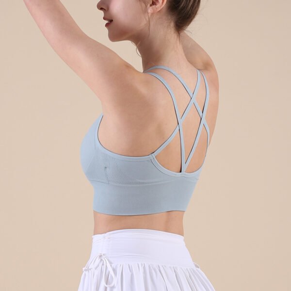 Seamless Sports Halter Bra with Multi-Strap Back Design FYW001 – Bild 5