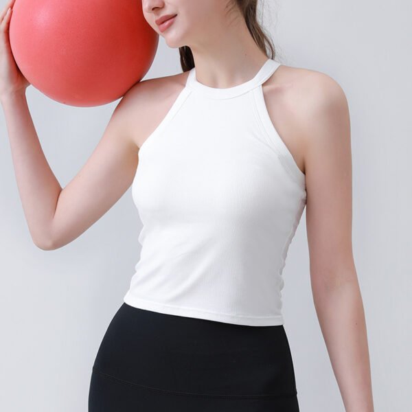 Women's High-Neck Sleeveless Ribbed Tank Tops FYB003 – Bild 5