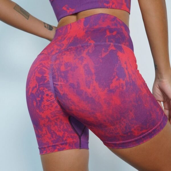 Seamless Marbled Tie-Dye Athletic Shorts YTZ001 – Bild 2