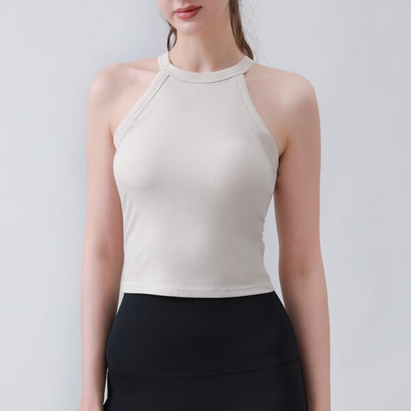 Women's High-Neck Sleeveless Ribbed Tank Tops FYB003 – Bild 2