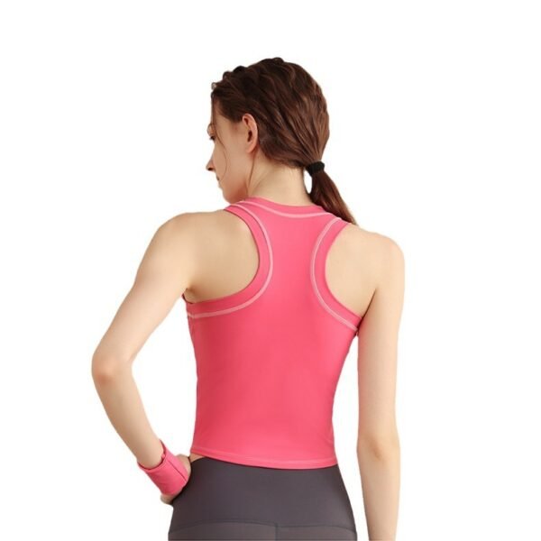 ⁦Women's High-Neck & Racerback Sports Tank Tops FYB002⁩ - الصورة ⁦2⁩