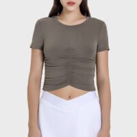 Women's Cropped Ruched Tops FYD003 – Bild 3