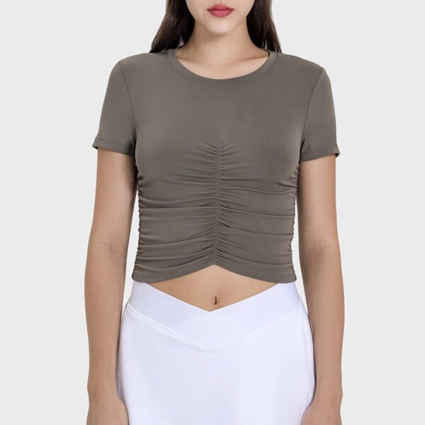 Women's Cropped Ruched Tops FYD003 – Bild 3