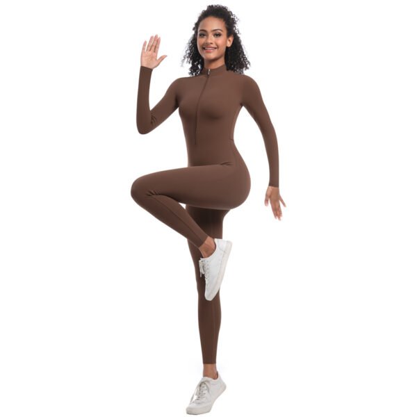 Seamless Zip-Front Long-Sleeve Bodysuit YSKFJ001 – Bild 4