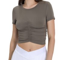 Women's Cropped Ruched Tops FYD003 – Bild 4